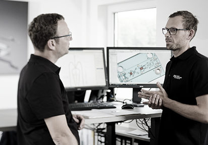 Konstruktionsabteilung bei HAILTEC Konstrukteure bei HAILTEC im Gespräch